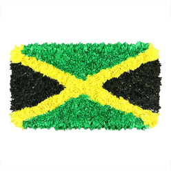 Here in Stanmore, this Jamaican flag interpretation feels like the emotional language of community itself, a piece that speaks through colour and texture rather than words. The diagonal gold saltire cuts boldly across a white field, separating four triangular facets: two top and bottom in vivid emerald green, two side panels in deep black. Rather than fabric, the surface is built from thousands of tiny crumpled scraps-tissue paper, ribbon fragments, and reclaimed textiles-carefully pressed into a three-dimensional mosaic that shifts as you move. The result is a tactile tapestry, its irregular surfaces catching light and throwing soft shadows, giving the flag a sense of movement and life. The workmanship signals a collective pride, resilience, and shared memory, perfect for features about Jamaica's heritage, art, or community spirit. In a local setting around HA7, the piece could be displayed in a gallery corner near Canons Park or at a cultural event, inviting viewers to linger and explore. It also echoes the energy of Stanmore's markets, streets, and neighbourhood gatherings, where colour and conversation flavour daily life. If you're planning a cultural display or a commemorative feature, this hand-crafted mosaic offers a poignant, respectful focal point, suited to exhibitions, schools, or community halls. We can arrange thoughtful display and reliable delivery across Stanmore and the surrounding districts to bring this vibrant tribute to doors in HA7 and beyond. It travels with care to schools and events as well.