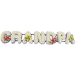 Spelling out the word GRANDPA in large, floral capitals, this funeral tribute forms a continuous horizontal display against a pure white background, designed to stand proudly by a coffin or at the front of a service in Stanmore. Each individual letter is fully covered in white chrysanthemums, the small blooms pressed tightly together to create a padded, cushion-like appearance that feels gentle and comforting. The flower heads form a uniform surface, suggesting purity and unity, while the overlapping petals add subtle movement and depth. Along the bottom of every letter sits a ruffled edge of pale lavender ribbon, its understated lilac hue defining the shape of the word and adding a cool, soothing accent. A dark green framework, mostly hidden from view, links the letters so the tribute can be securely transported to a church on Stanmore Hill or a crematorium in nearby Harrow. Carefully placed sprays of vibrant colour punctuate the white: the 'G' holds a cluster of deep red anthuriums, their smooth, heart-shaped petals and prominent spadices framed by lush green foliage; the first 'A' carries a graceful group of yellow-green orchids, their delicate petals and speckled centres lending a touch of refinement. The 'D' repeats the bold anthuriums, creating a strong visual anchor, while the final 'A' on the right mirrors the first with another spray of lime-toned orchids. The overall design feels thoughtful and deeply personal, the kind of bespoke flower lettering that families in Stanmore might order from Flower Delivery Stanmore to honour a much-loved grandfather whose stories and kindness shaped generations.